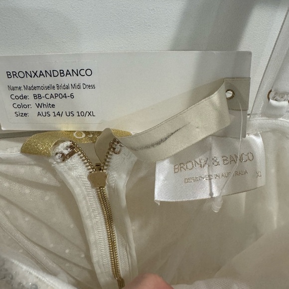 NWT Bronx and Banco white Mademoiselle Bridal midi dress - Picture 7 of 16